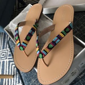 Beaded sandals from Barney’s New York